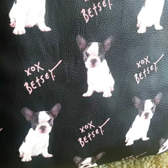 Adorable NWT Betsey Johnson French Bulldog Black Doggy Backpack - Picture 3 of 13